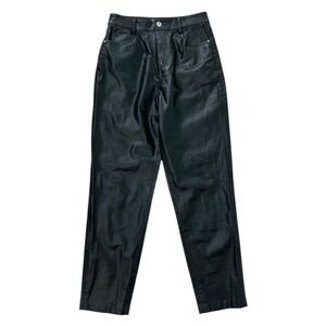 Zara Black Faux Leather Pants